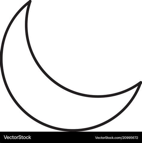 Half Moon Icon Royalty Free Vector Image Vectorstock
