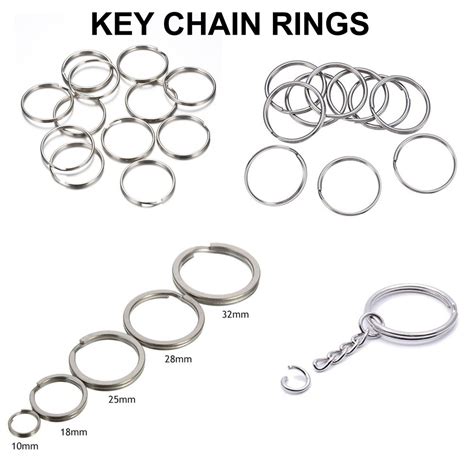 200pcs split key chain rings with chain silver key ring and open jump rings bulk for crafts diy