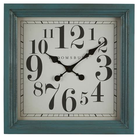 Blue Abstract Wall Clock Modern And Contemporary Furniture