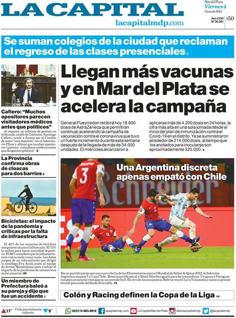 Newspaper Diario La Capital Mar Del Plata Argentina Newspapers In