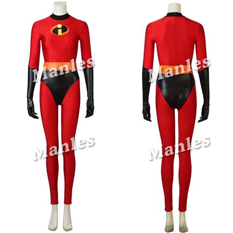 elastigirl helen parr cosplay bodysuit the incredible 2 cosplay costume red outfit 3d printed
