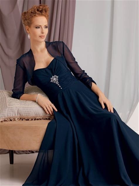 Wedding dress jacket in bridal jackets & shawls. A line sweetheart long navy blue chiffon vintage mother of ...