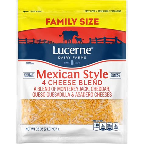 Lucerne Dairy Farms Mexican Style A Blend Of Finely Shredded Monterey