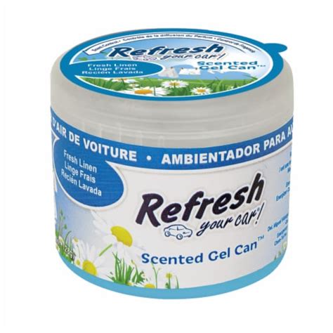 Refresh Your Car Scented Gel Can Air Freshener Fresh Linen Scent 45