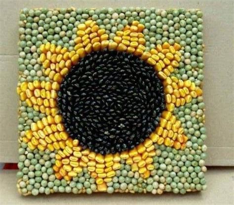 Wonderful Flower Seed Art For Kids Mosaic Crafts Kids Art Projects