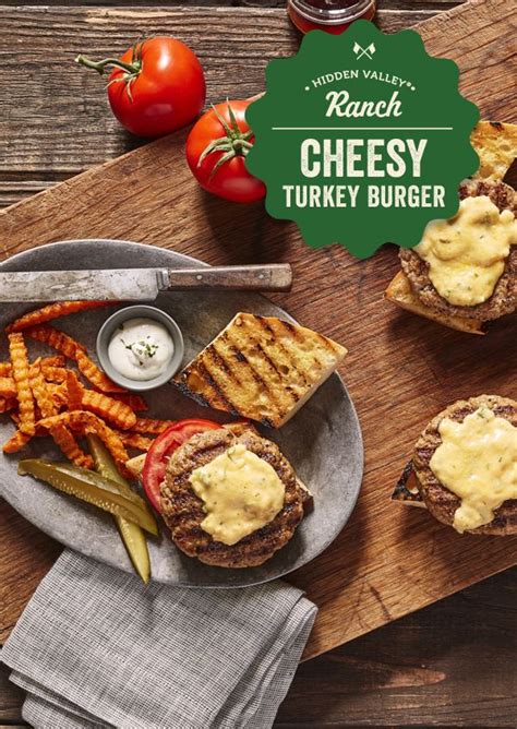 Cheesy Ranch Turkey Burgers Turkey Burger Recipes Hamburger Meat