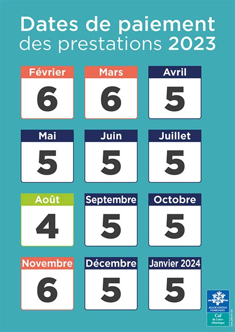 Calendrier De Paiement Des Prestations Calendar December