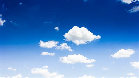 Blue Sky And White Clouds On The Day Crystal Clear Sky Stock Photo