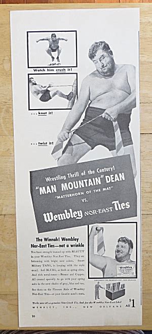 1942 Wembley Ties With Man Mountain Dean