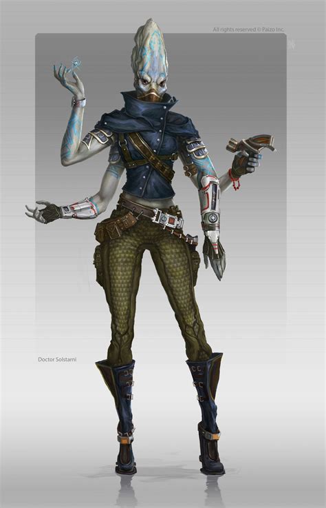 Doctor Solstarni By Tsabo Starfinder Characters Alien Character Sci Fi Concept Art