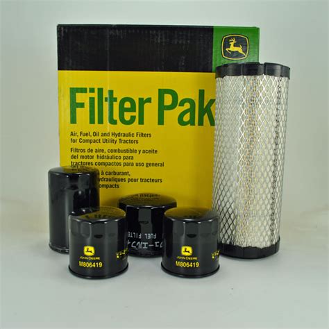 Buy with confidence our new, used, rebuilt parts come with our one year warranty. John Deere Compact Utility Tractor Filter Pak - LVA14894