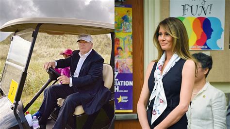 Melania Trump Visits Womens Shelter While Husband Plays Golf Vanity Fair