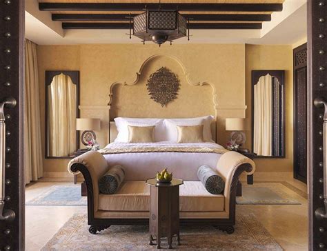 An antique middle eastern woven wool rug starts just at the edge of the bed, and extends to the opposite wall, providing an interesting, global accent that nicely ties in the chair, bed. HOME Moroccan & Middle Eastern Decor | Interior design ...