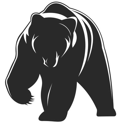 Pics For Standing Grizzly Bear Vector Bears Pinterest Bears Tattoo And Silhouettes