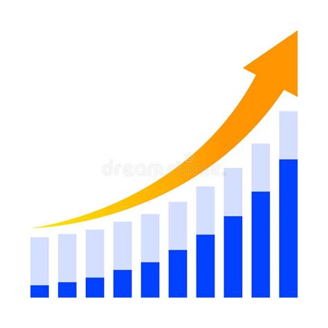 Business Graph And Arrow Progress Green Isolated On White Green Arrow Pointing Up Over Chart