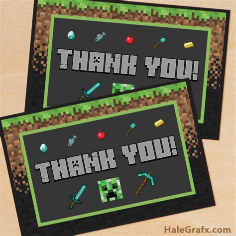 Custom minecraft maps are shared by the community to inspire, download and experience new worlds. FREE Printable Minecraft Thank You Card