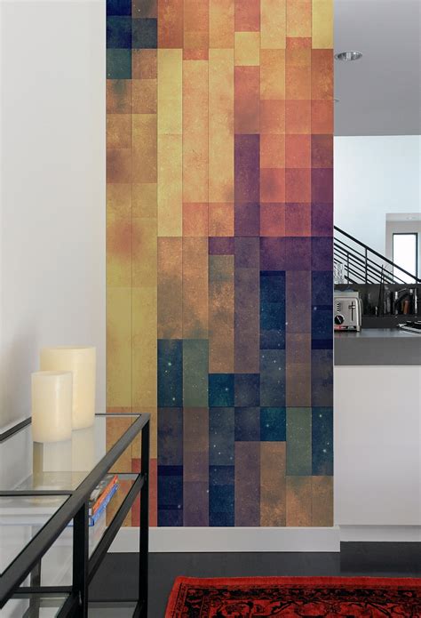 create  captivating accent wall  geometric patterned