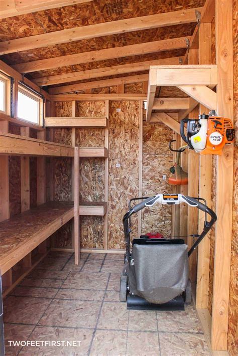 How To Build Storage Shelves In A Shed With 2x4 And Plywood