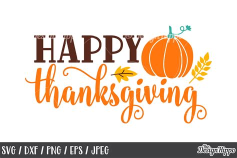 Happy Thanksgiving SVG, Pumpkin, PNG, DXF, Cricut, Cut Files (159309