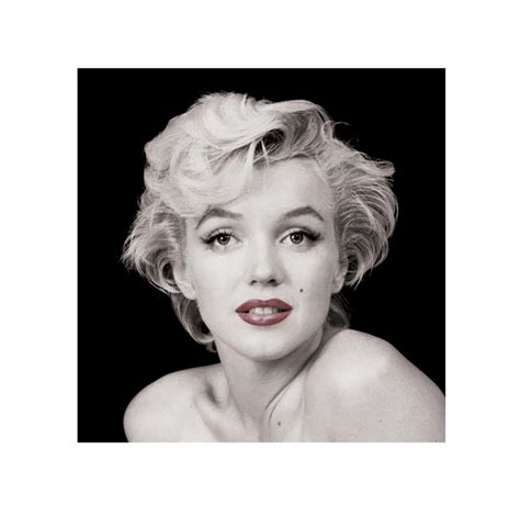 Marilyn Monroe Black And White Picture With Red Lips