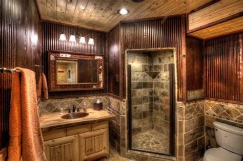 20 rustic log cabin bathrooms