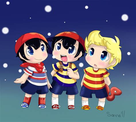 Ninten Ness And Lucas By Thechipmunksfan On Deviantart Mother Games