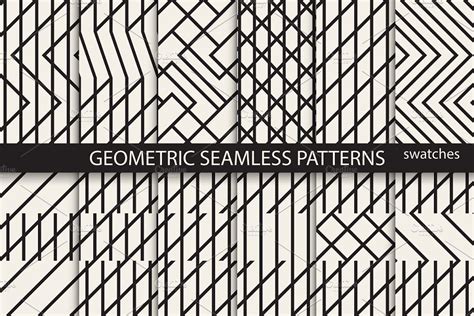 Creative Geometric Seamless Patterns Pre Designed Photoshop Graphics