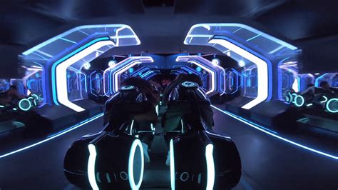 Incredible Tron Ride Tron Lightcycle Power Run Disneyland Shanghai