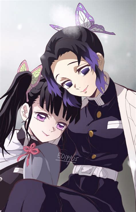 Kimetsu No Yaiba Shinobu Kochou Kanao Tsuyuri Anime Sisters Slayer