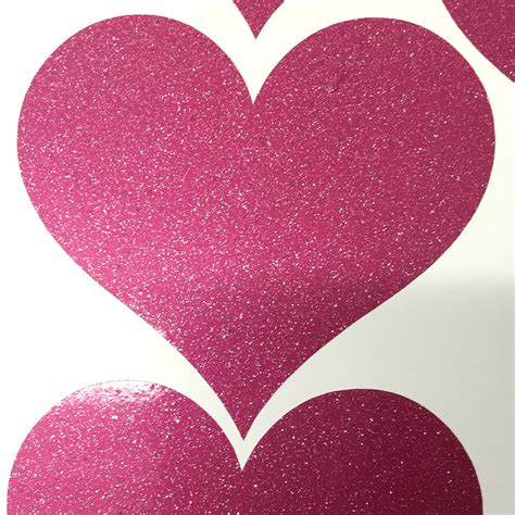 Glitter Heart Stickers By Wall Art Quotes And Designs By Gemma Duffy
