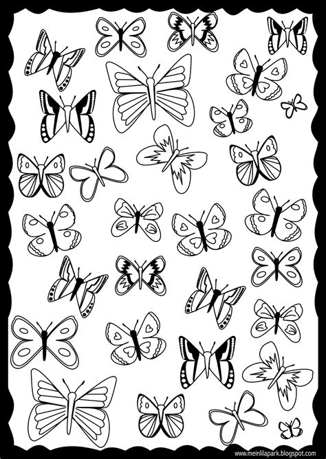 Free printable butterfly coloring page - ausdruckbare Ausmalseite