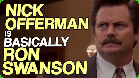 Nick Offerman Is Basically Ron Swanson Our Favourite Parks And Recreation Moments Youtube