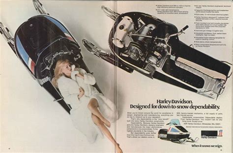 Vintage Ad Tuesday Remembering Harley Davidson Snowmobiles Snowgoer