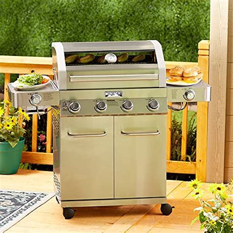 Monument Grills Larger 4 Burner Propane Gas Grills Stainless Steel
