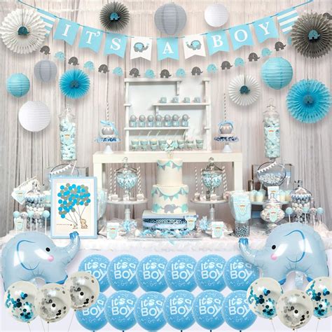 Blue And Gray Baby Shower Theme Theme Image