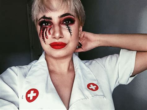 Nurse Makeup Makeuptutorial Scary Spooky Spookyhalloween Halloweenmakeup Halloween