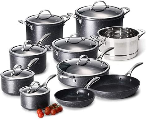 Procook Professional Granite Non Stick Cookware Set 10 Piece Induction Pans With Ceramic