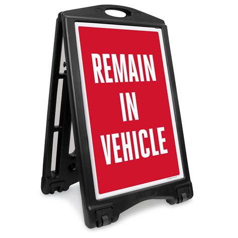 Wait In The Car Signs Remain In Vehicle Signs Custom And Stock