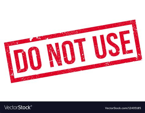 Do Not Use Rubber Stamp Royalty Free Vector Image