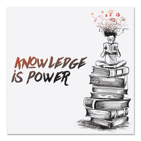 Knowledge Is Power Wall Graphic Square