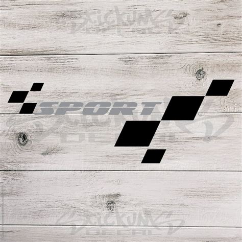 2 Pack Sport Racing Flag Logo Car Sticker Vinyl Decalcal Etsy