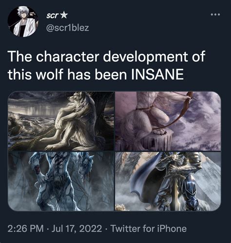 The Character Development Of This Wolf Has Been Insane Emo Wolf