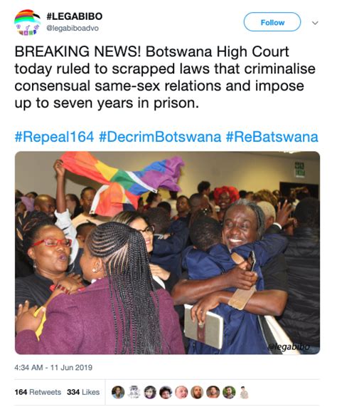 Botswana Celebrates Historic Decriminalisation Of Gay Sex PinkNews