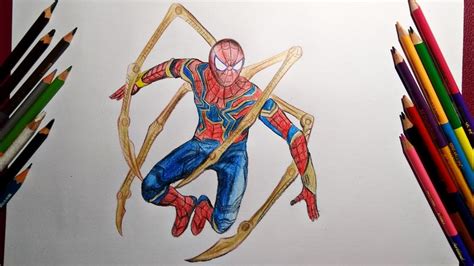 How To Draw Iron Spider Full Body How To Draw Iron Spider Step By Step