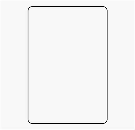 Blank Playing Card Template Simple Black Border Portrait Free