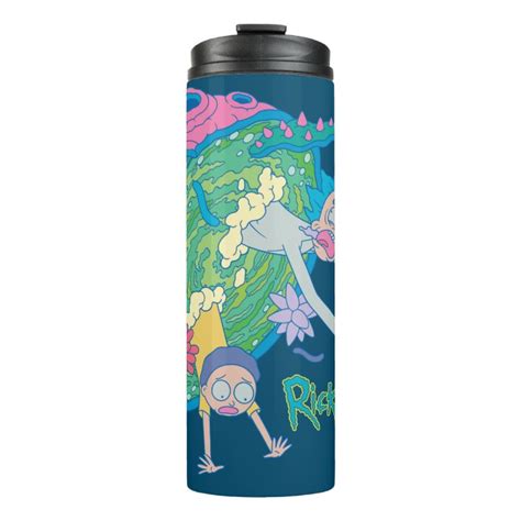 Rick And Morty Falling From Infected Portal Thermal Tumbler Zazzle