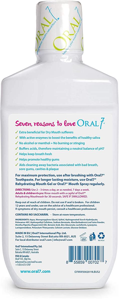 Buy Oral7 Dry Mouth Mouthwash Alcohol Free Oral Rinse With Xylitol