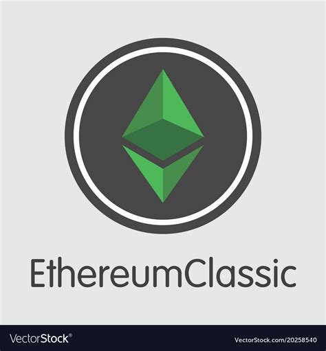 Ethereum Classic Colored Logo Royalty Free Vector Image