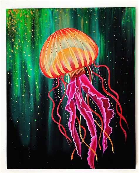 Jellyfish Etsy Painting Jellyfish Painting Jellyfish Art