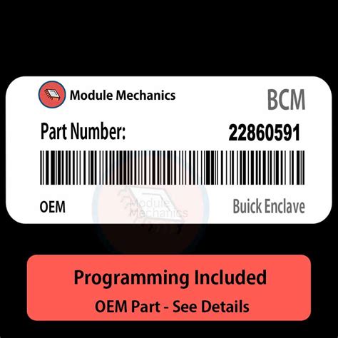 22860591 Bcm With Programming Vin And Security Buick Lucerne Body Control Module Unit Oem